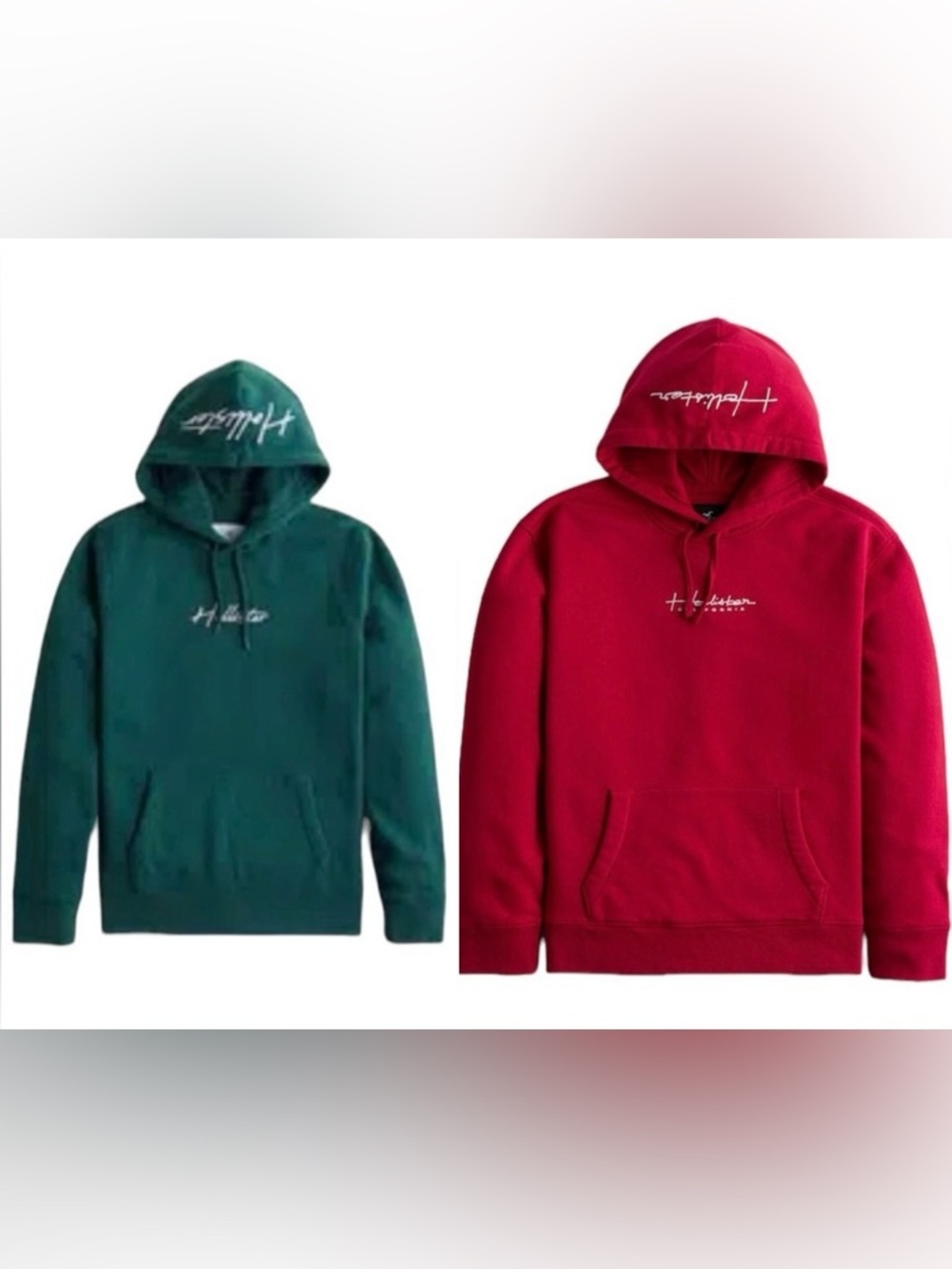 Hollister Bundle Relaxed Fit Must Have Script Logo Hoodies 2pc